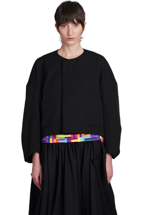 Fashion for Women Comme des Garçons Casual Jacket In Black Wool