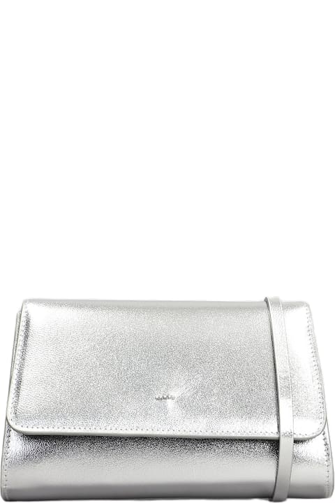 Giuseppe Zanotti for Women Giuseppe Zanotti Cleopatra Clutch In Silver Leather