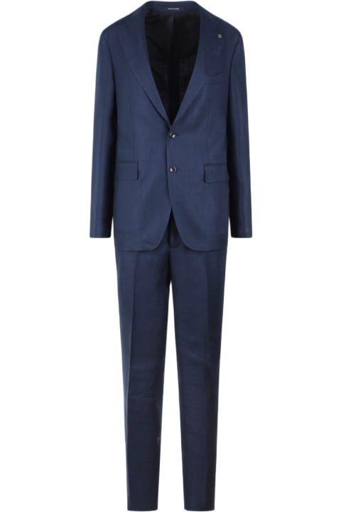 Suits for Men Tagliatore Linen Single-breasted Tailored Suit