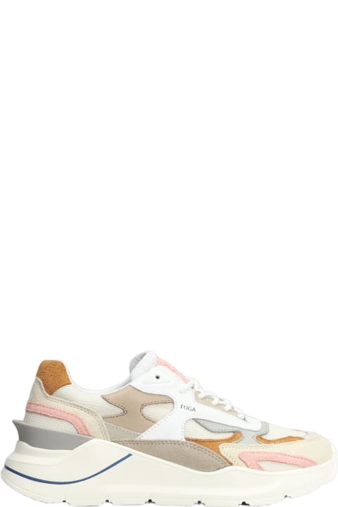 D.A.T.E. for Women D.A.T.E. Fuga Sneakers In Beige Suede And Fabric