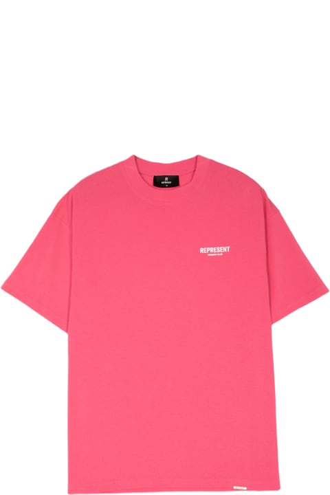 REPRESENT Topwear for Women REPRESENT Represent Owners Club T-shirt Bubblegum pink t-shirt with logo - Owners Club T-shirt