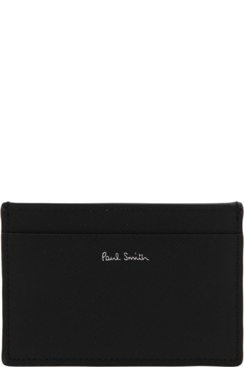 Paul Smith Men Paul Smith Black Multicolour Leather Cardholder