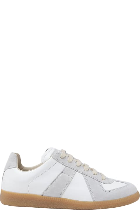 Homeware Maison Margiela White And Grey Leather Replica Sneakers