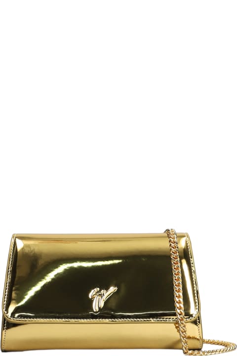 Giuseppe Zanotti Clutches for Women Giuseppe Zanotti Cleopatra Clutch In Gold Leather