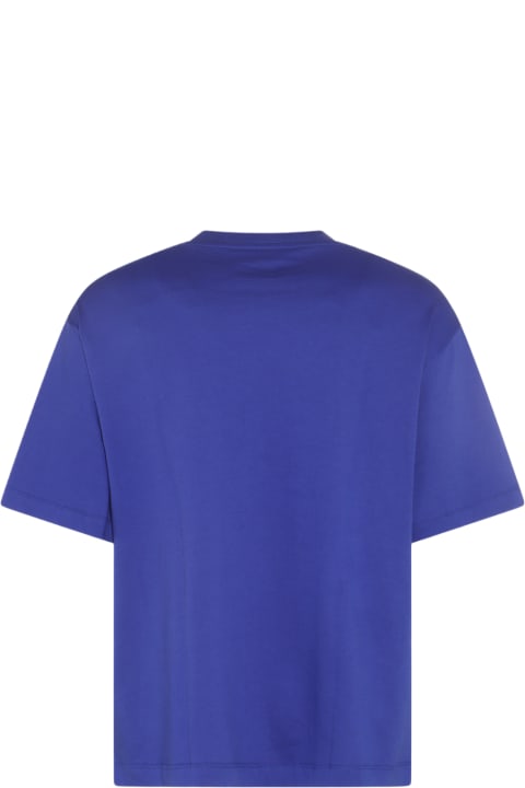 Fashion for Men Off-White Electric Blue Cotton Body Stitch Skate T-shirt
