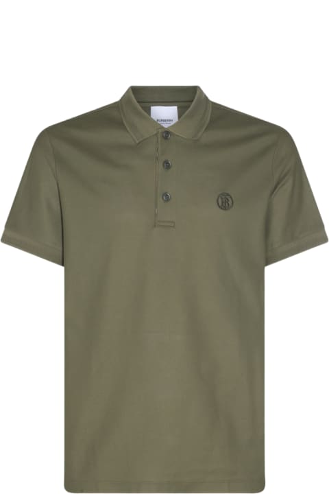 Burberry for Men Burberry Olive Cotton Polo Shirt