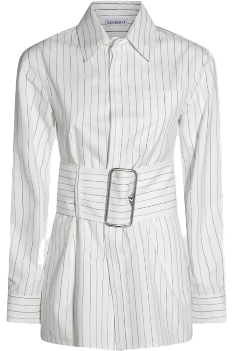Burberry Clothing for Women Burberry White Cotton Shirt
