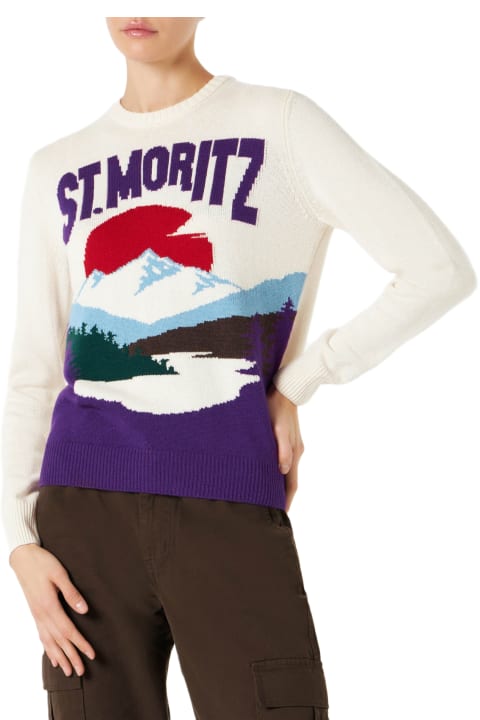 MC2 Saint Barth for Women MC2 Saint Barth Woman Crewneck Sweater With St.moritz