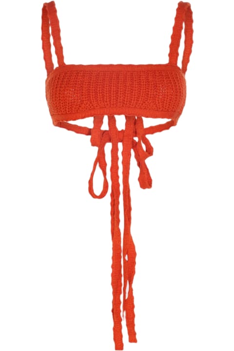 Alanui Topwear for Women Alanui Orange Cotton Top