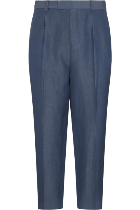 Zegna Pants for Men Zegna Blue Wool Pants