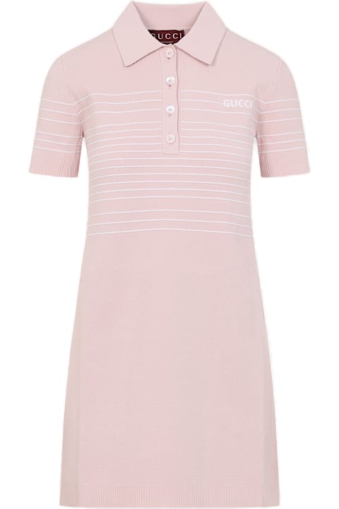 オールインワン・サロペット Gucci Compact Jersey Pink Viscose Mini Dress Mini dress Gucci Pink size 42 IT in Viscose - 37111561