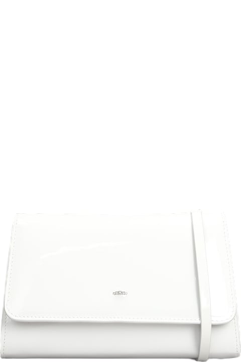 Giuseppe Zanotti for Women Giuseppe Zanotti Cleopatra Clutch In White Patent Leather