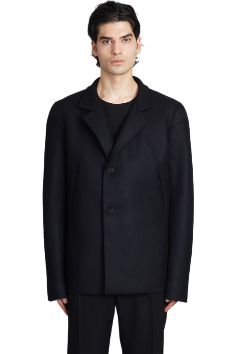 N32 Coat In Black Wool