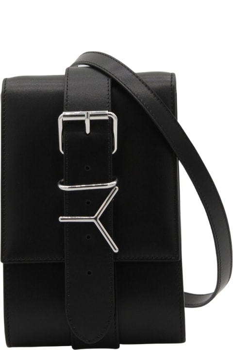 ウィメンズ Y/Projectのショルダーバッグ Y/Project Black Leather Y Belt Pochette