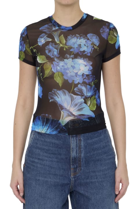 Dolce & Gabbana Clothing for Women Dolce & Gabbana T-shirt With Fiore Campanule Print