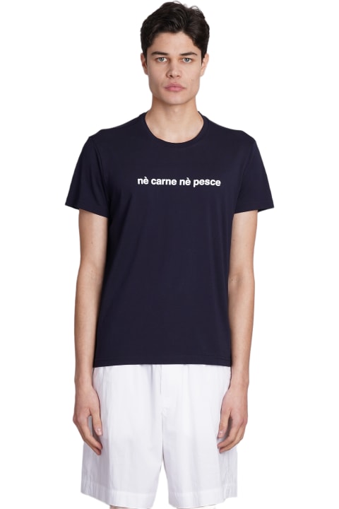 Aspesi Topwear for Women Aspesi Ne Carne Ne Pesce T-shirt In Blue Cotton