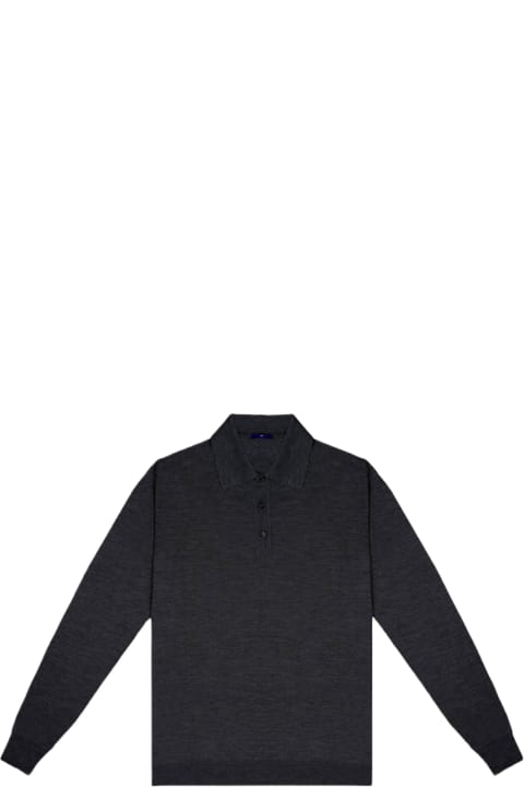 Larusmiani لـ Men Larusmiani Long Sleeve Polo Coppa Europa Sweater