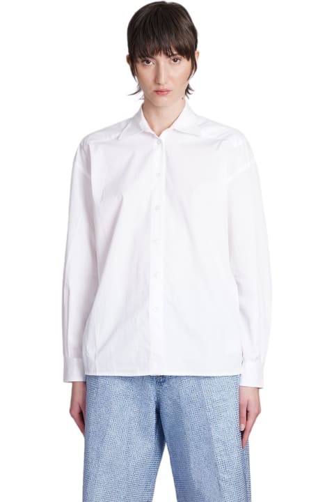 Laneus Topwear for Women Laneus Shirt In White Cotton