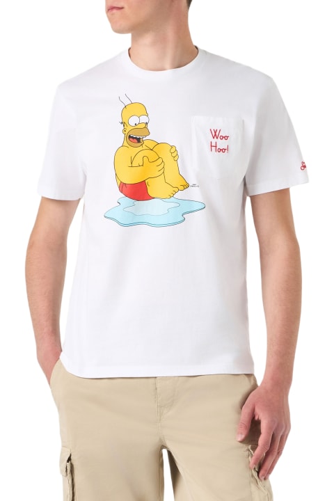 MC2 Saint Barth for Men MC2 Saint Barth Man Cotton T-shirt With Homer Print | The Simpsons Special Edition