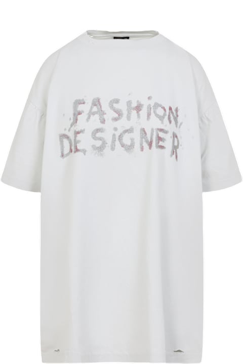 Balenciaga Topwear for Women Balenciaga White Cotton T-shirt