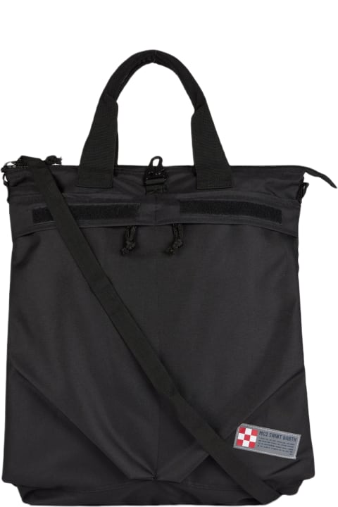 MC2 Saint Barth حقائب ظهر لـ السيدات MC2 Saint Barth Black Technic Fabric Backpack Helmut