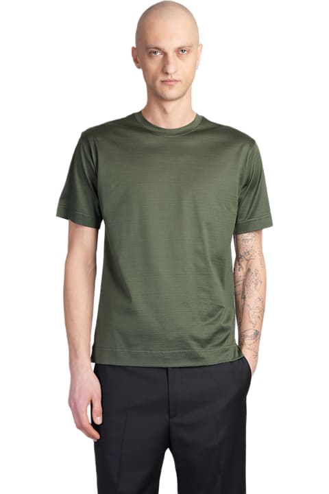 Tagliatore 0205 لـ Men Tagliatore 0205 T-shirt In Green Cotton