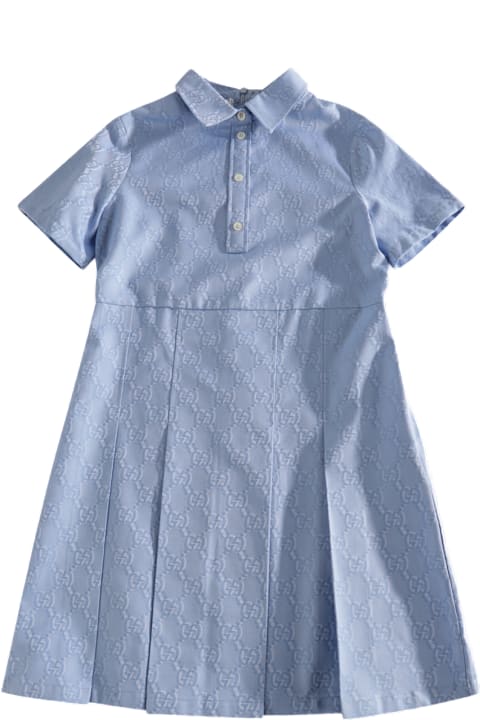 Jumpsuits for Girls Gucci Light Blue Cotton Dress