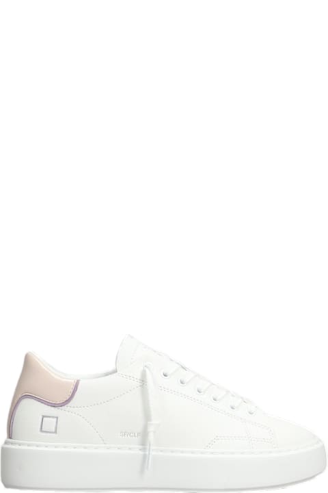 D.A.T.E. Shoes for Women D.A.T.E. Sfera Sneakers In White Leather