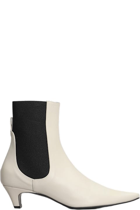 Roberto Festa Boots for Women Roberto Festa Puntes High Heels Ankle Boots In Beige Leather
