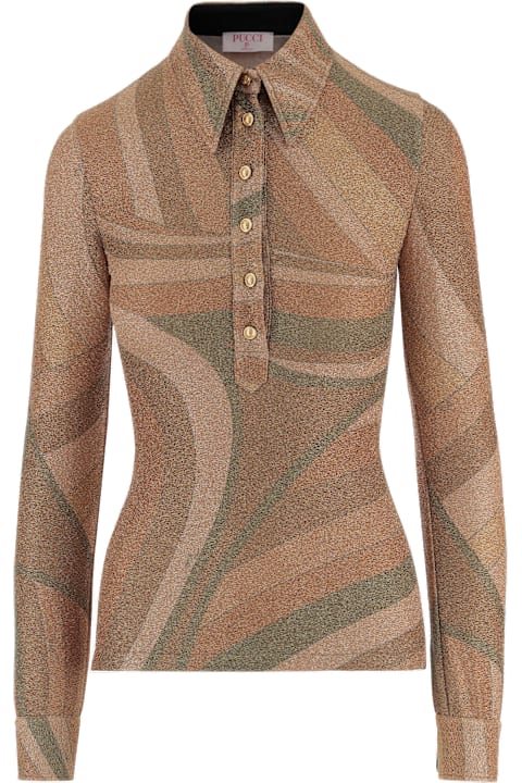 Pucci for Men Pucci Lamé Jersey Sweater With Iride Print