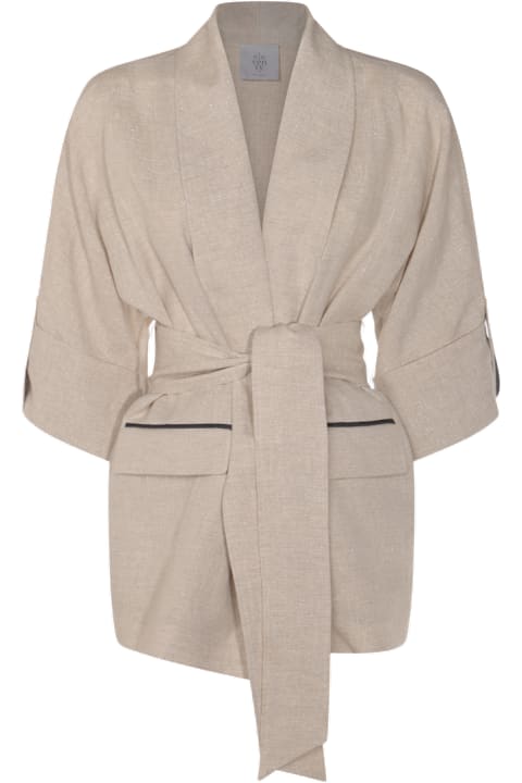Eleventy for Kids Eleventy Beige Linen Blazer