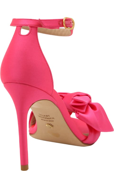 Stuart Weitzman for Women Stuart Weitzman Hot Pink Satin Loveknot Sandals