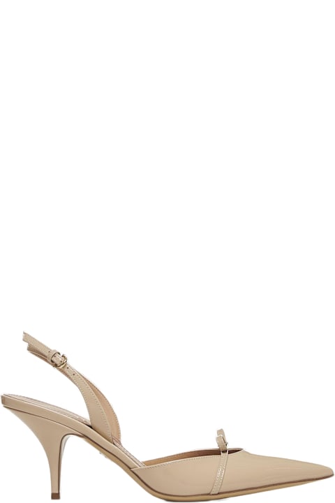 Homeware Ferragamo Beige Patent Leather Gylla Slingback