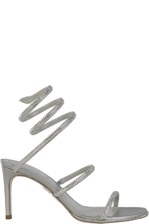ウィメンズ新着アイテム René Caovilla Silver-tone Leather Cleo Sandals