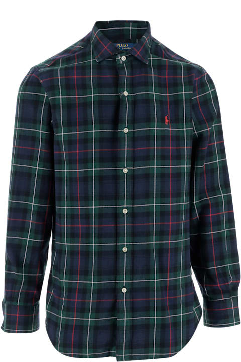 أدوات منزلية Polo Ralph Lauren Cotton Shirt With Check Pattern Polo Ralph Lauren