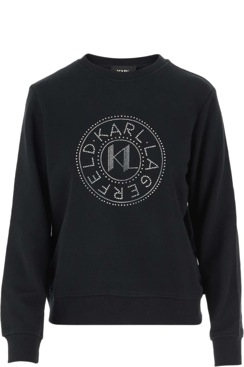 ウィメンズ Karl Lagerfeldのフリース＆ラウンジウェア Karl Lagerfeld Cotton Sweatshirt With Logo