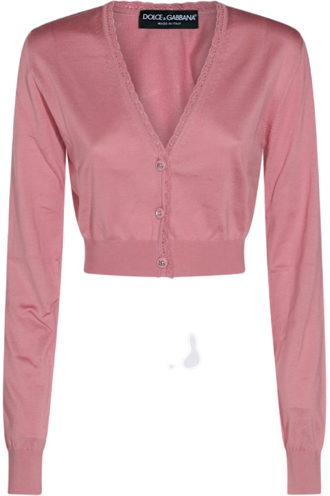 Dolce & Gabbana Sweaters for Women Dolce & Gabbana Pink Silk Knitwear
