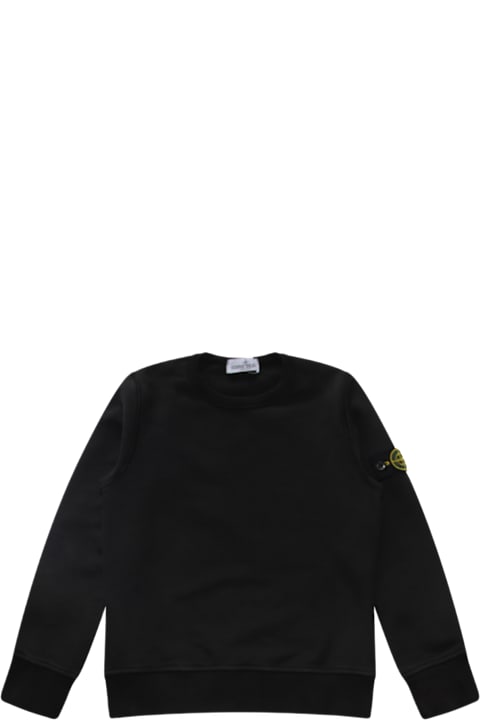 Stone Island Sweaters & Sweatshirts for Boys Stone Island Black Cotton Sweatshirt
