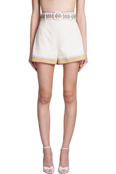 Zimmermann Pants & Shorts for Women Zimmermann Shorts In Beige Cotton