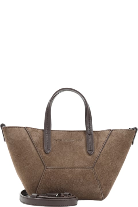 Brunello Cucinelli Shoulder Bags for Women Brunello Cucinelli Suede Duomini Bag