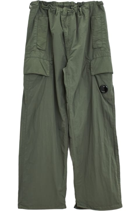 C.P. Company Pants for Men C.P. Company Agave Green Nylon Cargo Trousers