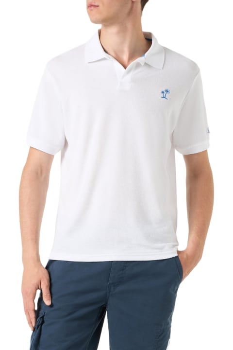 Homeware MC2 Saint Barth Man White Cotton Terry Polo