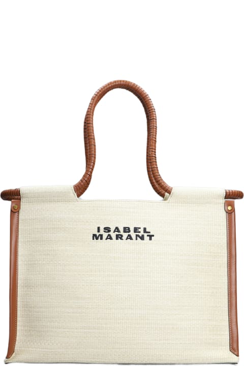 Isabel Marant for Women Isabel Marant Toledo Small Tote In Beige Cotton