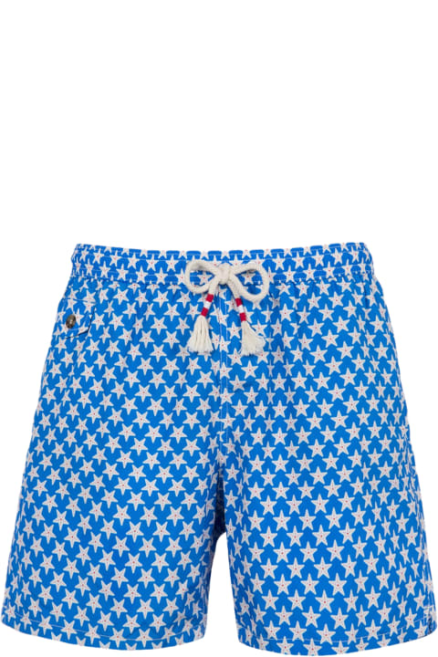 Homeware MC2 Saint Barth Man Lightweight Fabric Swim-shorts Lighting 70 With Seastars Print