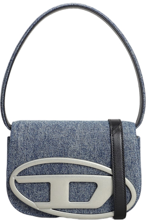 Diesel Bags for Women Diesel 1 Dr Shoulder Bag In Blue Cotton