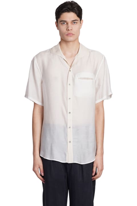 Giorgio Armani for Men Giorgio Armani Shirt In White Wool And Polyester