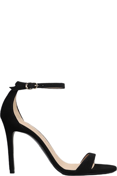 Stuart Weitzman for Men Stuart Weitzman Nudist Ii Sandals In Black Suede