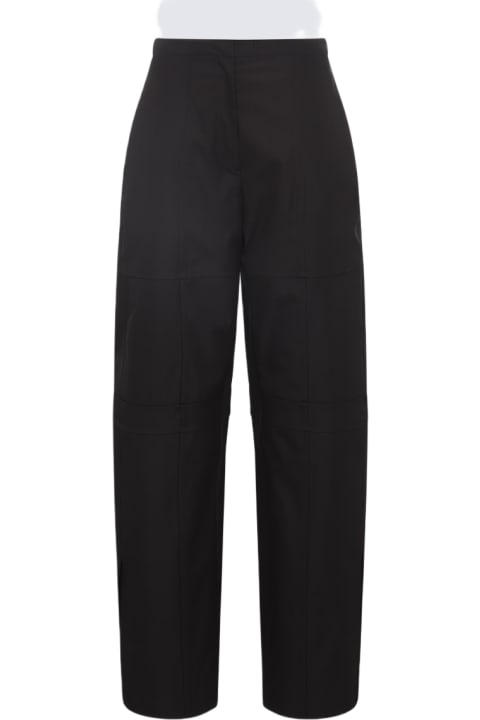 Jil Sander Pants & Shorts for Women Jil Sander Black Cotton Blend Wide Leg Pants