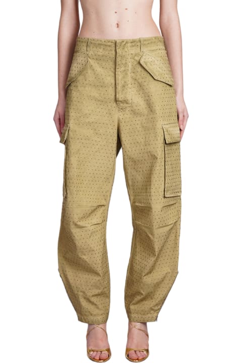 Laneus Pants & Shorts for Women Laneus Pants In Green Cotton