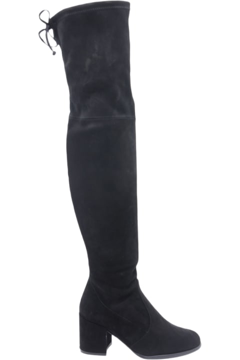 Fashion for Women Stuart Weitzman Black Suede Tieland Boots